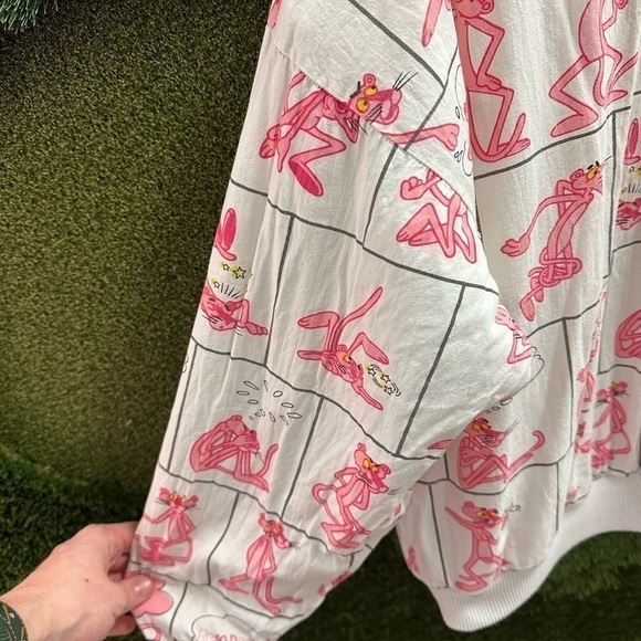Vintage REVERSIBLE PINK PANTHER Big Print Crewneck Large - Picture 12 of 12